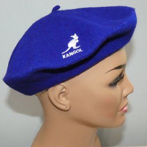 Stylish Fun Knit Beret Cap Hat Bright Blue